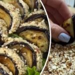 Suurepärane eelroog, mis on latäht: kiire retsept maitsvate baklažaanide jaoks. Suurepärane eelroog, mis on latäht: kiire retsept maitsvate baklažaanide jaoks.